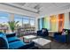 Modern lounge area with floor-to-ceiling windows and city views, comfortable seating at 150 Las Vegas Blvd # 1711, Las Vegas, NV 89101