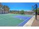 Vibrant basketball court with mountain views, ideal for sports and recreation within a beautiful community setting at 21 Via Mantova # 3, Henderson, NV 89011
