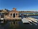 Picturesque boat dock with boats, waterfront buildings, and clear blue skies at 30 Strada Di Villaggio # 439, Henderson, NV 89011