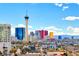 Panoramic city view showcasing the skyline with iconic landmarks and vibrant colors at 353 E Bonneville Ave # 125, Las Vegas, NV 89101