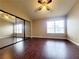 This bedroom features a mirrored closet and bright, natural light at 6250 W Flamingo Rd # 11, Las Vegas, NV 89103