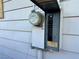 The home's electrical box and meter on an exterior wall at 6489 Gunderson Blvd, Las Vegas, NV 89103