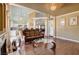 Elegant living room showcasing stylish decor and fireplace at 8988 Dusseldorf Way, Las Vegas, NV 89147