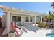 Backyard patio with lounge chairs and a view of the pool; relaxing backyard retreat at 1019 Amber Gate St, Henderson, NV 89002