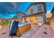Inviting backyard with a luxurious hot tub and manicured landscaping at 122 Cabaletta Ln, Henderson, NV 89015