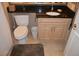 Bathroom features a single sink vanity with granite countertop at 220 Flamingo Rd # 210, Las Vegas, NV 89169