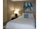 Well-lit bedroom with a comfortable bed and a decorative throw pillow at 220 Flamingo Rd # 210, Las Vegas, NV 89169