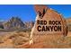A view of Red Rock Canyon National Conservation Area under a clear blue sky at 2431 Lilac Cove St, Las Vegas, NV 89135
