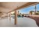 Covered patio overlooking a pool surrounded by concrete and decorative rocks at 2916 W Oakey Blvd, Las Vegas, NV 89102