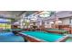 A billiard room featuring multiple billiard tables and lighting at 3117 Brightridge Dr, Las Vegas, NV 89134