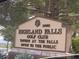 Highland Falls Golf Club community sign showing the entrance to the golf course at 3117 Brightridge Dr, Las Vegas, NV 89134
