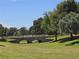 Green space with bridge and mature trees on a sunny day at 3117 Brightridge Dr, Las Vegas, NV 89134