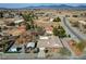 Birds eye view of the property with landscaping, roof features, and neighborhood setting at 3140 Unicorn Ave, Pahrump, NV 89048