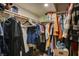 Walk-in closet with clothing racks and shelves for storage at 3140 Unicorn Ave, Pahrump, NV 89048