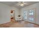 Dining room with French doors at 3140 Unicorn Ave, Pahrump, NV 89048