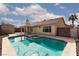 Backyard pool area with relaxing spa at 3320 Helmsman Dr, North Las Vegas, NV 89032