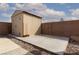 Outdoor storage shed with fenced yard at 3320 Helmsman Dr, North Las Vegas, NV 89032