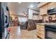 Open floor plan with the living room next to the kitchen at 4300 Thom Blvd, Las Vegas, NV 89130