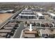 An aerial view focuses on this neighborhood's modern living in this community at 4588 Swimming Minnow Ave, Las Vegas, NV 89141