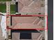 Aerial view of tile roof and landscaping of the home at 4588 Swimming Minnow Ave, Las Vegas, NV 89141