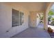 Inviting front entrance featuring a security door and charming architectural details on the exterior at 5240 Adorato Dr, North Las Vegas, NV 89031
