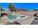 Backyard featuring pool and jacuzzi at 6782 Bonillo Dr, Las Vegas, NV 89103