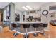 Kitchen bar with granite counters and seating, brightened by skylights above at 7904 Mountain Point Ave, Las Vegas, NV 89131