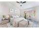 Bright main bedroom featuring a bay window and neutral decor at 2553 Showcase Dr, Las Vegas, NV 89134