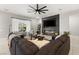 Stylish living room features a fireplace, modern décor, comfortable seating, and ample natural light at 2768 Tyndrum Ave, Henderson, NV 89044