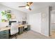 Bedroom with built in desk and shelving at 2816 Turnstone Ridge St, Henderson, NV 89044