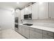 Well-equipped kitchen with stainless steel appliances, gray cabinetry, and modern countertops at 2816 Turnstone Ridge St, Henderson, NV 89044