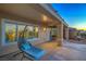 Covered back patio with view of mountains and privacy at 3002 Hickory Valley Rd, Henderson, NV 89052