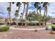Community pool area surrounded by lush palm trees and well-maintained landscaping, offering a resort-like ambiance at 3313 Jamaica Princess Pl # 3, North Las Vegas, NV 89084