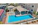 Aerial view of community pool and spa near clubhouse at 3550 Bay Sands Dr # 3020, Laughlin, NV 89029