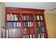 A Built-in bookshelf filled with books at 4047 Cougar Falls Ct, North Las Vegas, NV 89085