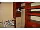 Spacious closet featuring custom wood shelving and ample hanging space at 4047 Cougar Falls Ct, North Las Vegas, NV 89085