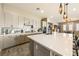 Modern kitchen featuring a large center island and sleek countertops at 4772 Se Argent Hills Ave, Pahrump, NV 89061