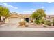 Charming single-story home features a well-manicured front yard and a two-car garage at 482 Bonnie Brook Pl, Henderson, NV 89012