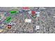 Aerial view of the neighborhood and home's proximity to shopping and local amenities at 4842 Plata Del Sol Dr, Las Vegas, NV 89121