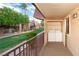 This is a condo patio laundry area that includes a stacked washer and dryer setup at 5000 Indian River Dr # 475, Las Vegas, NV 89103
