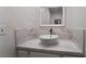 Modern powder room with vessel sink and marble countertop at 6250 W Flamingo Rd # 28, Las Vegas, NV 89103