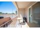 Balcony area with a table and railing at 6487 W Levi Ave, Las Vegas, NV 89141