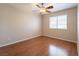 Bright bedroom with a ceiling fan and a bright window for natural light at 8034 Villa Armando St, Las Vegas, NV 89131