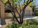Charming home exterior with drought resistant landscaping and a two-car garage at 12277 Bluebird Canyon Pl, Las Vegas, NV 89138