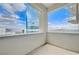Balcony showcasing city views and blue skies with a modern building reflected in the neighboring high-rise at 2700 Las Vegas Blvd # 3507, Las Vegas, NV 89109