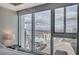 Bedroom featuring a large window with a stunning view of the city skyline at 2700 Las Vegas Blvd # 3507, Las Vegas, NV 89109