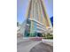 Striking high-rise exterior with modern architecture and visible signage at street level at 2700 Las Vegas Blvd # 3507, Las Vegas, NV 89109