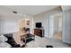 Bright living room with wood floors, a contemporary entertainment center, and neutral décor, perfect for relaxing at 2700 Las Vegas Blvd # 3507, Las Vegas, NV 89109