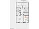 Second-floor plan highlights primary bedroom suite with bath, along with two additional bedrooms and bath 2 at 3735 Via Allegro, Henderson, NV 89044