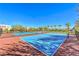 Outdoor pickleball courts surrounded by black fence and desert landscaping at 4273 Sunrise Flats St, Las Vegas, NV 89135